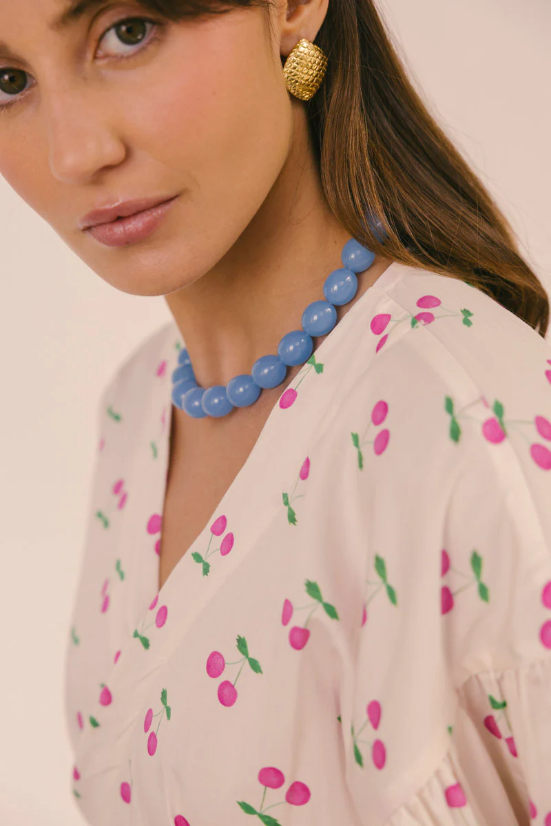 Aqua Do Mar Beaded Necklace Gold Plated - Image 3