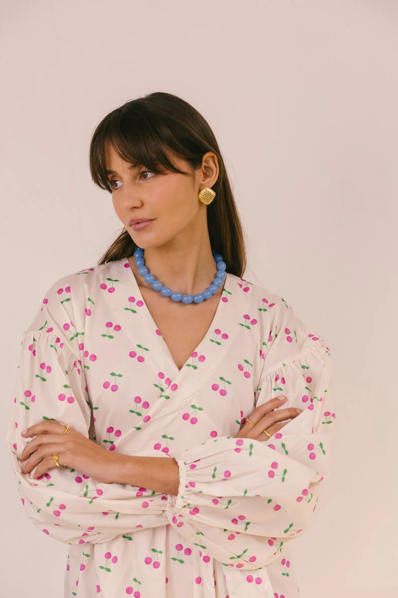 Aqua Do Mar Beaded Necklace Gold Plated - Image 4