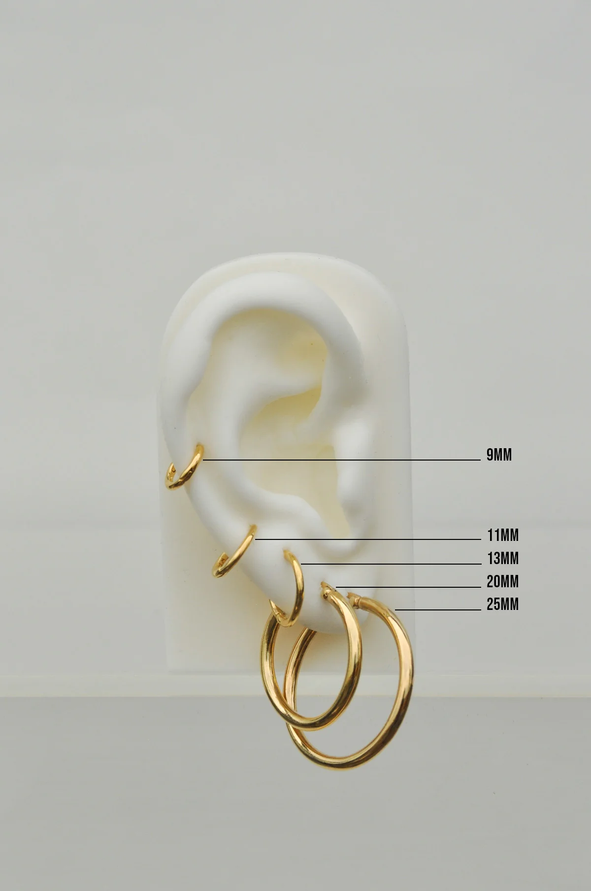 Basic wild hoop gold plated (9mm) - Image 4