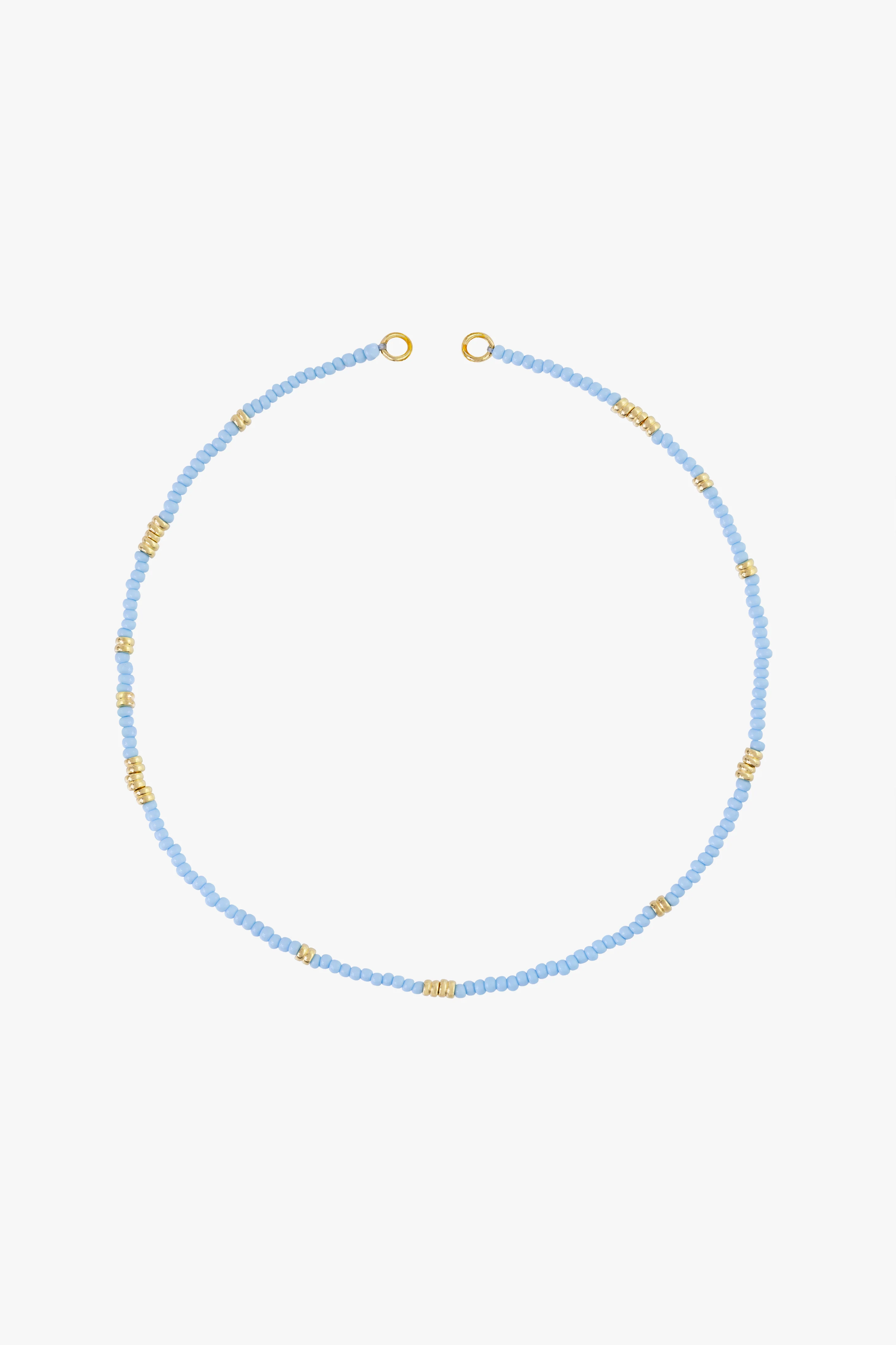 Blue clasp necklace gold plated
