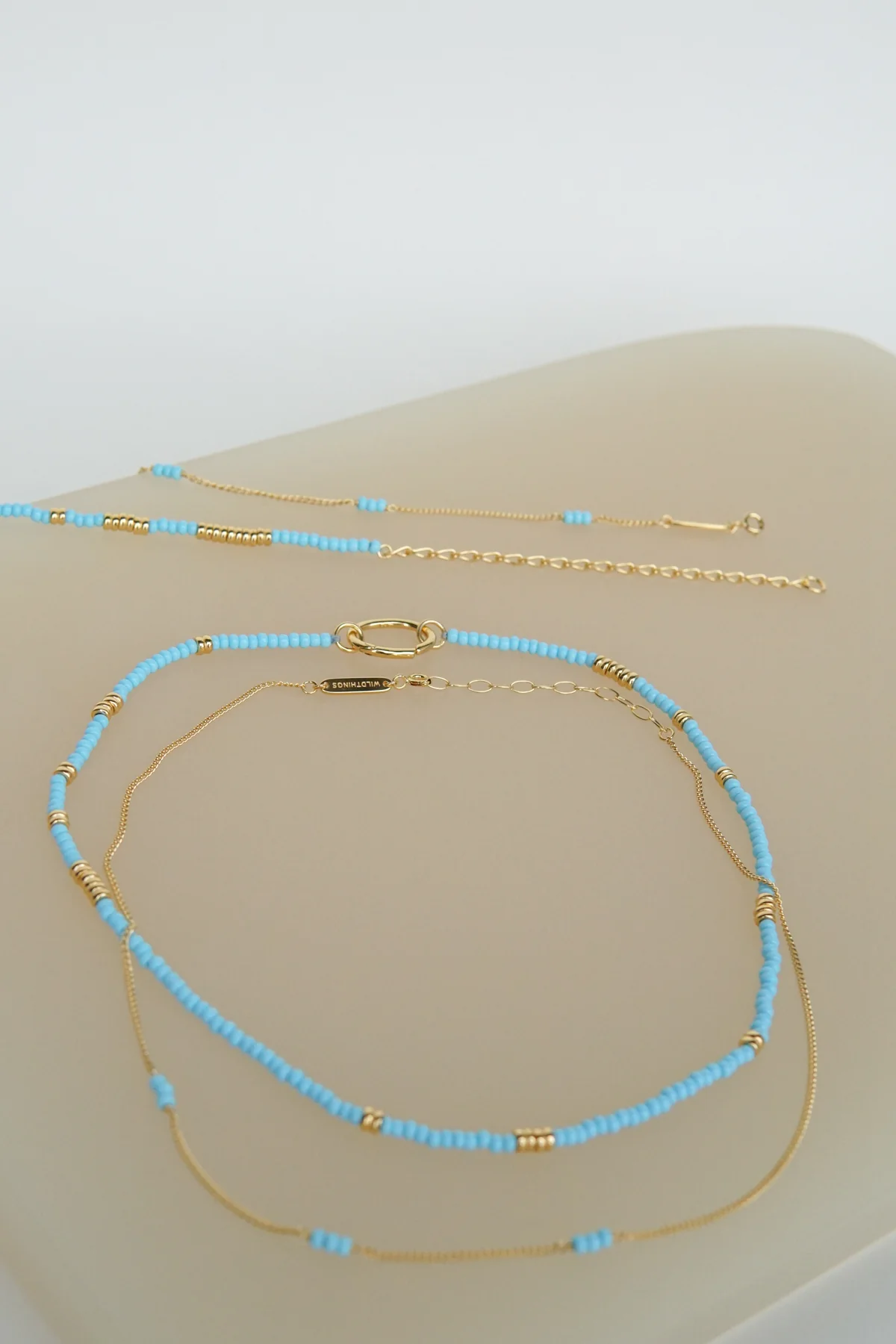 Blue clasp necklace gold plated - Image 11