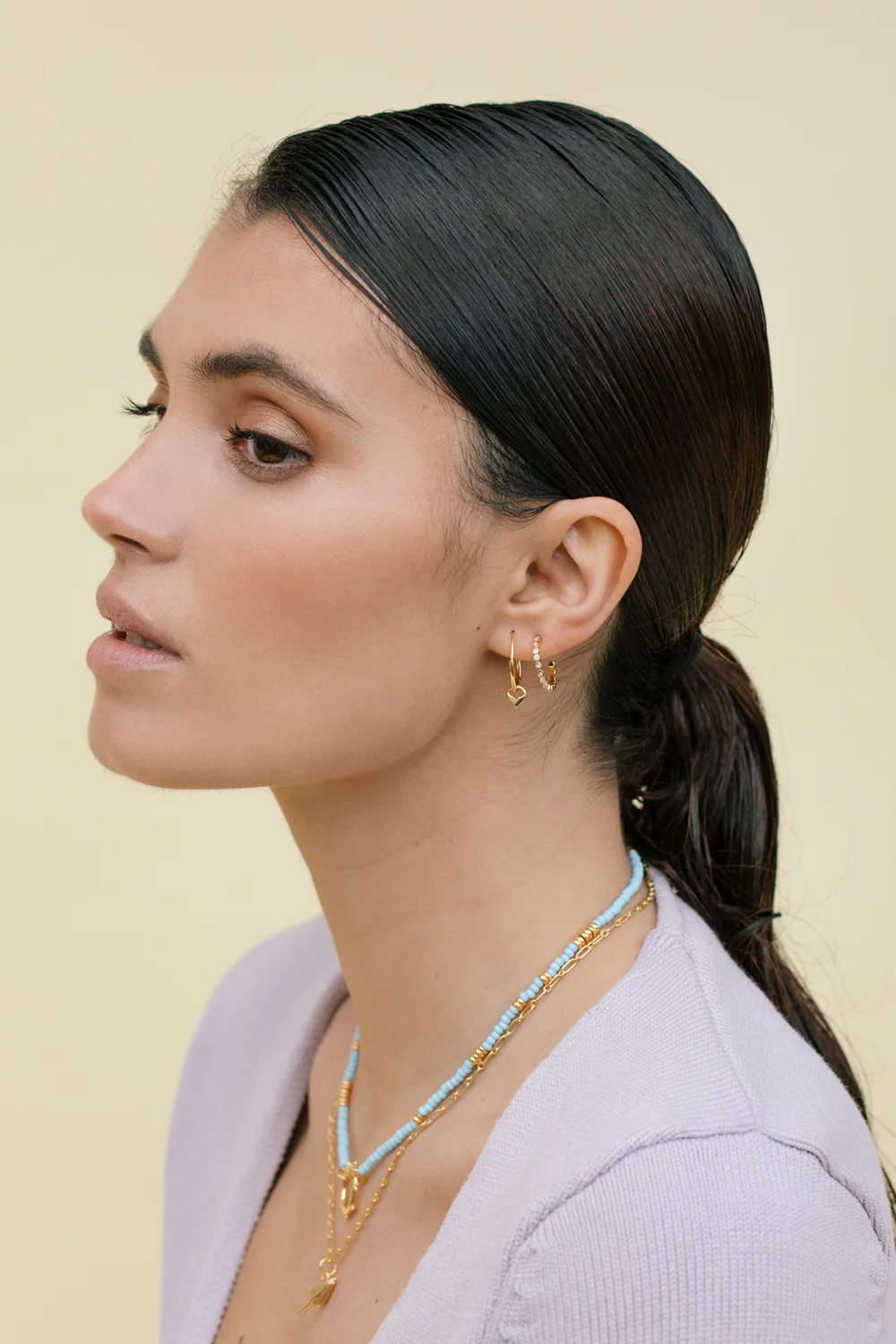 Blue clasp necklace gold plated - Image 7