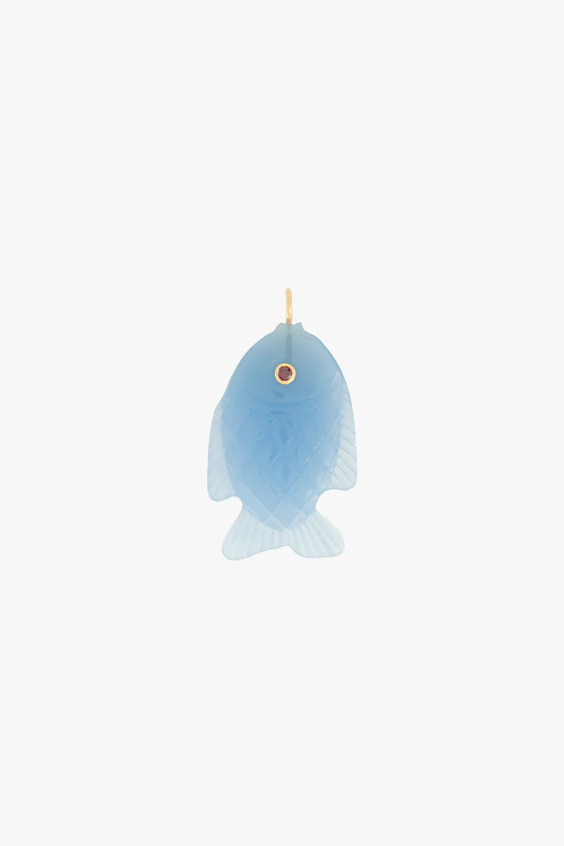 Blue Fish Necklace Gold Plated - Image 6