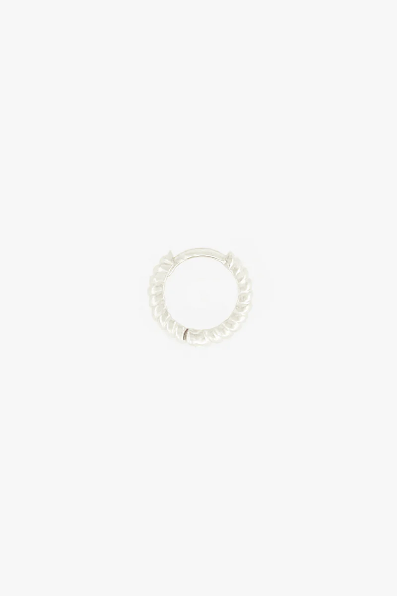 Bold Twisted Hoop Silver (11mm)