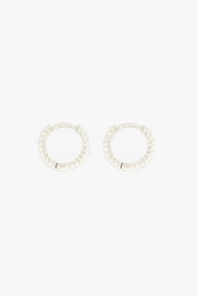 Bold Twisted Hoop Silver (11mm) - Image 5