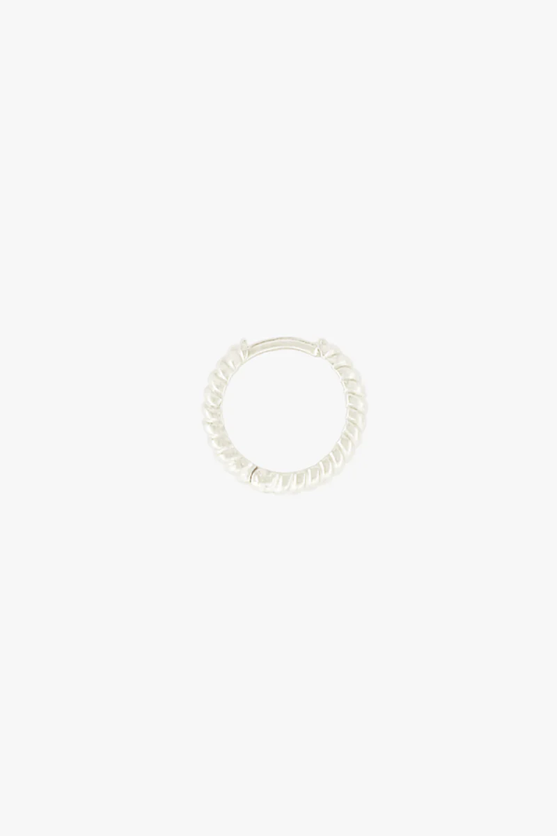 Bold Twisted Hoop Silver (13mm)
