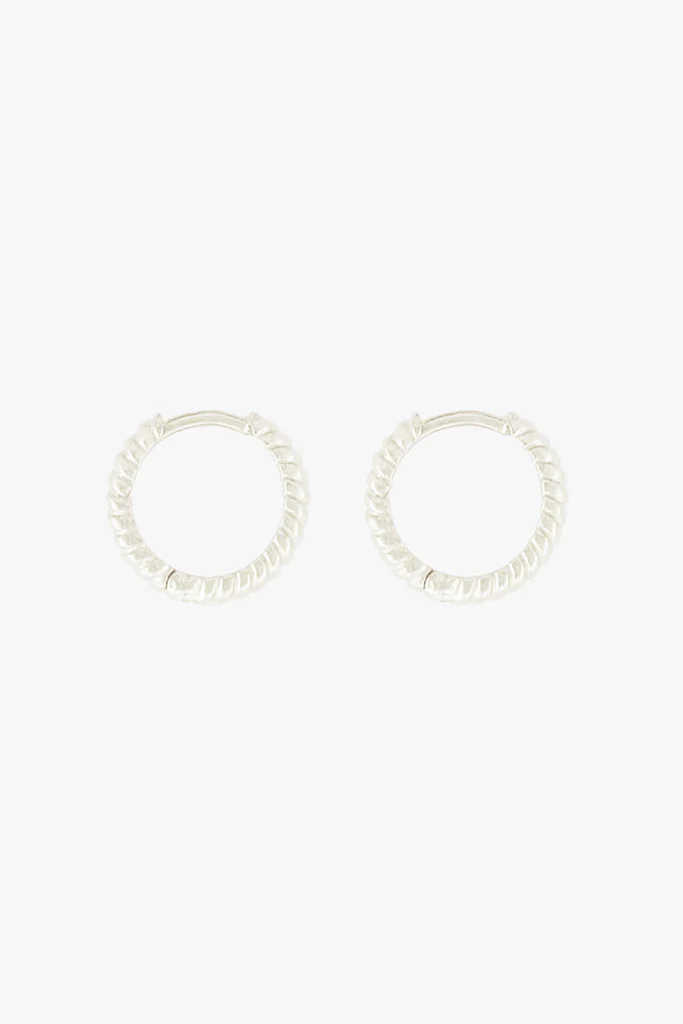 Bold Twisted Hoop Silver (13mm) - Image 6