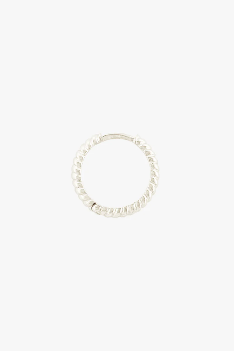 Bold Twisted Hoop Silver (15mm) - Image 2