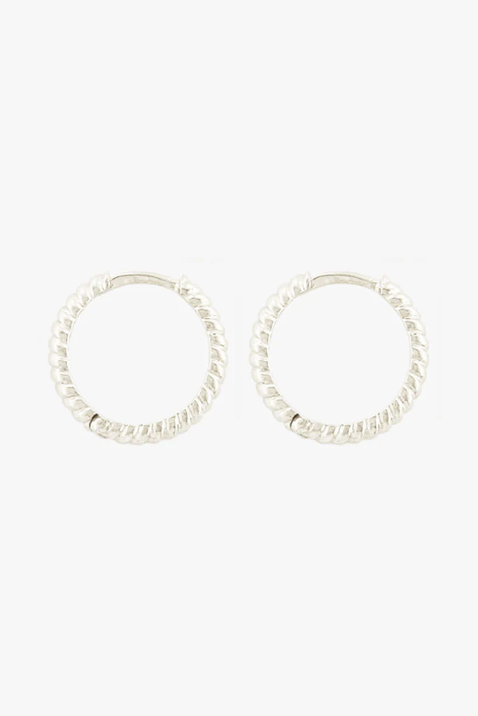 Bold Twisted Hoop Silver (15mm) - Image 7