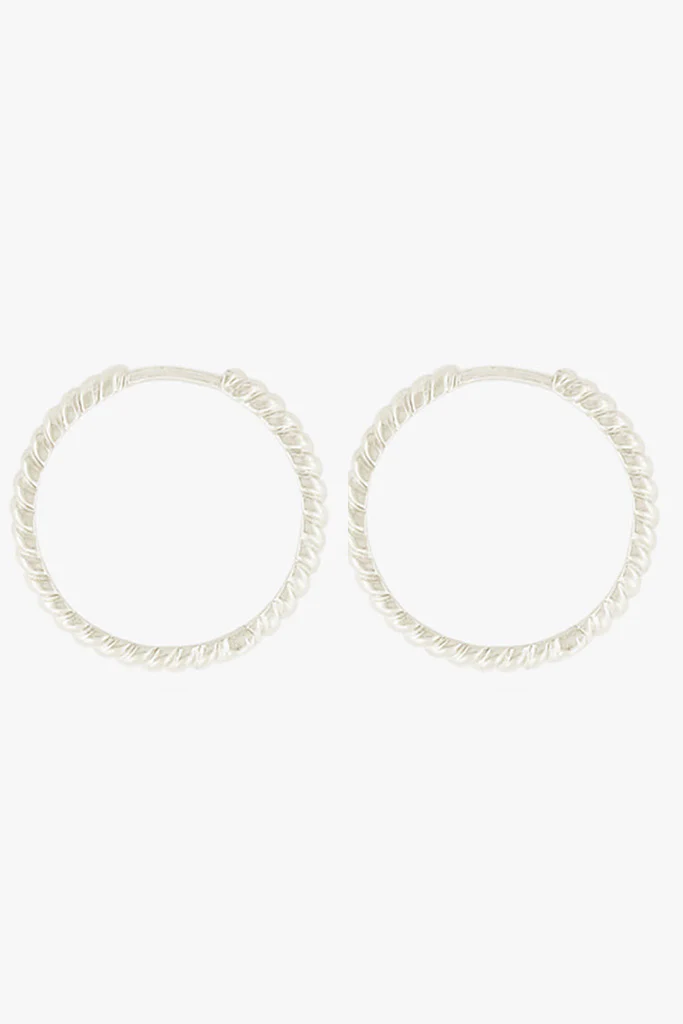 Bold Twisted Hoop Silver (20mm) - Image 6