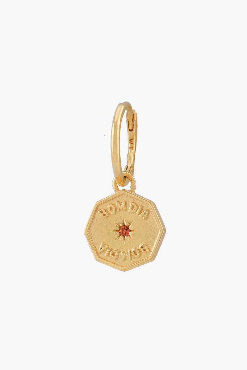 Bom Dia Hoop Gold Plated