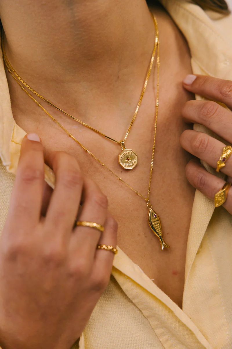 Bom Dia Necklace Gold Plated - Image 3