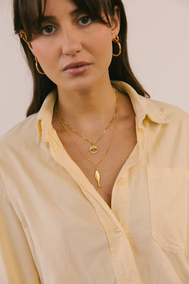 Bom Dia Necklace Gold Plated - Image 4