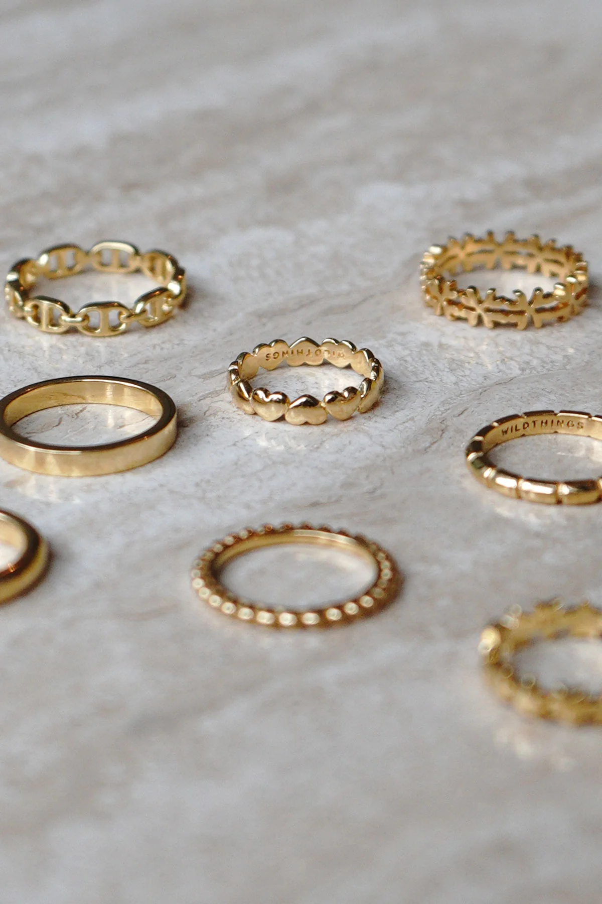 Chunky chain ring gold plated - Image 4
