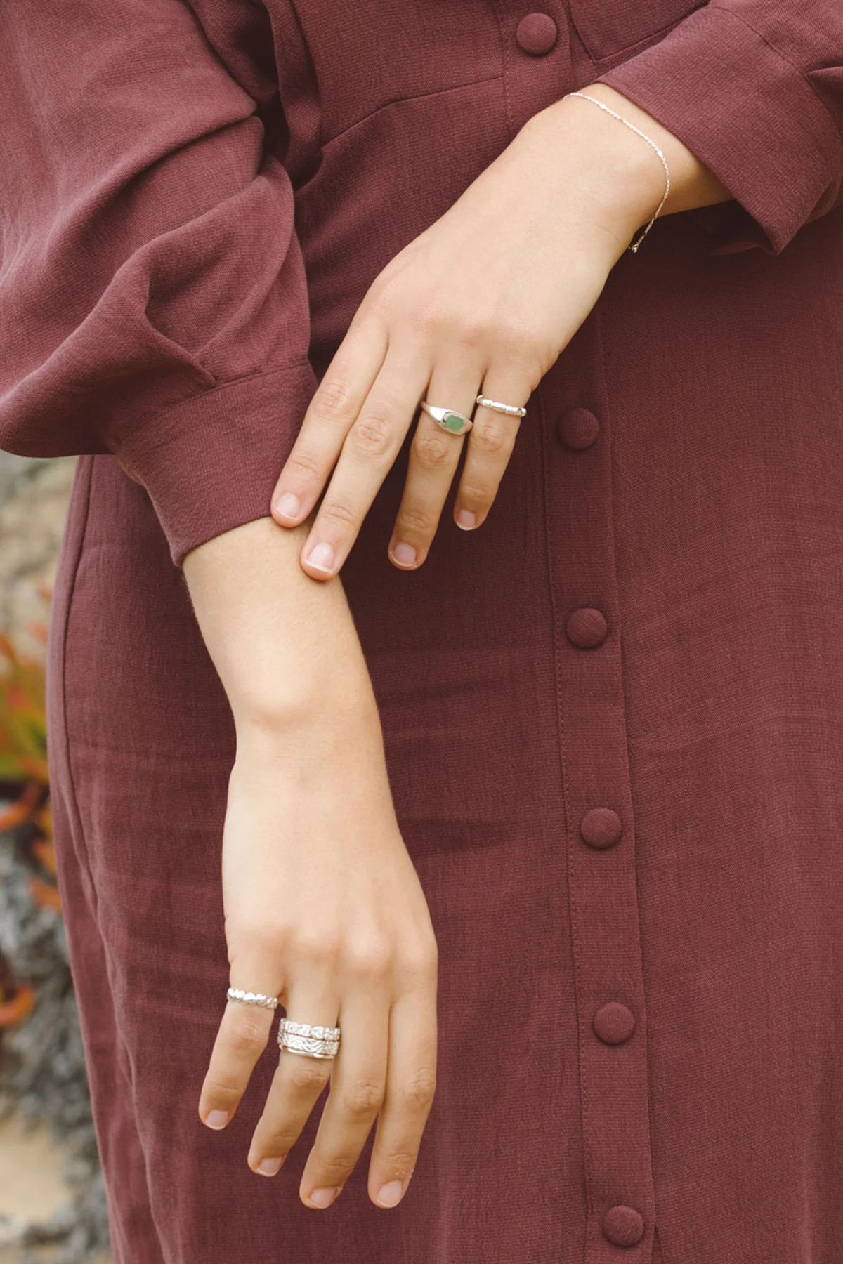 Chunky sea signet ring silver - Image 5
