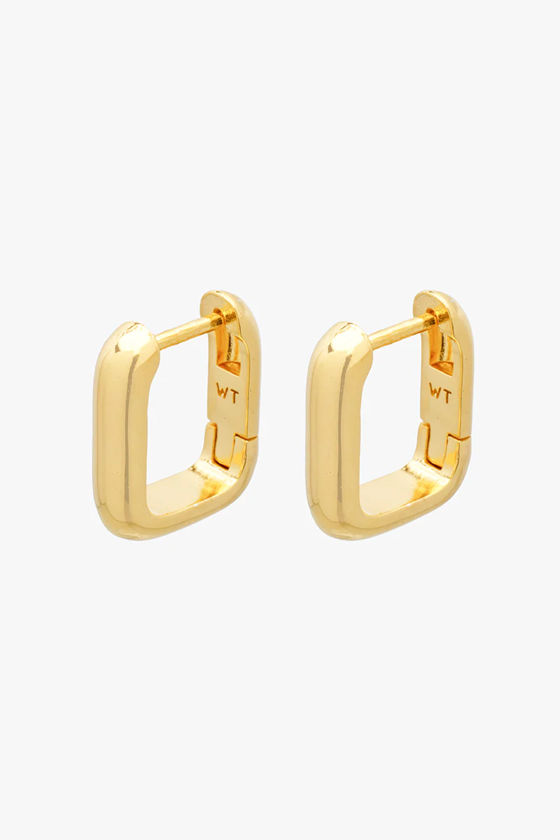 Classic Ovate Hoops Gold Plated (14mm) - Image 5