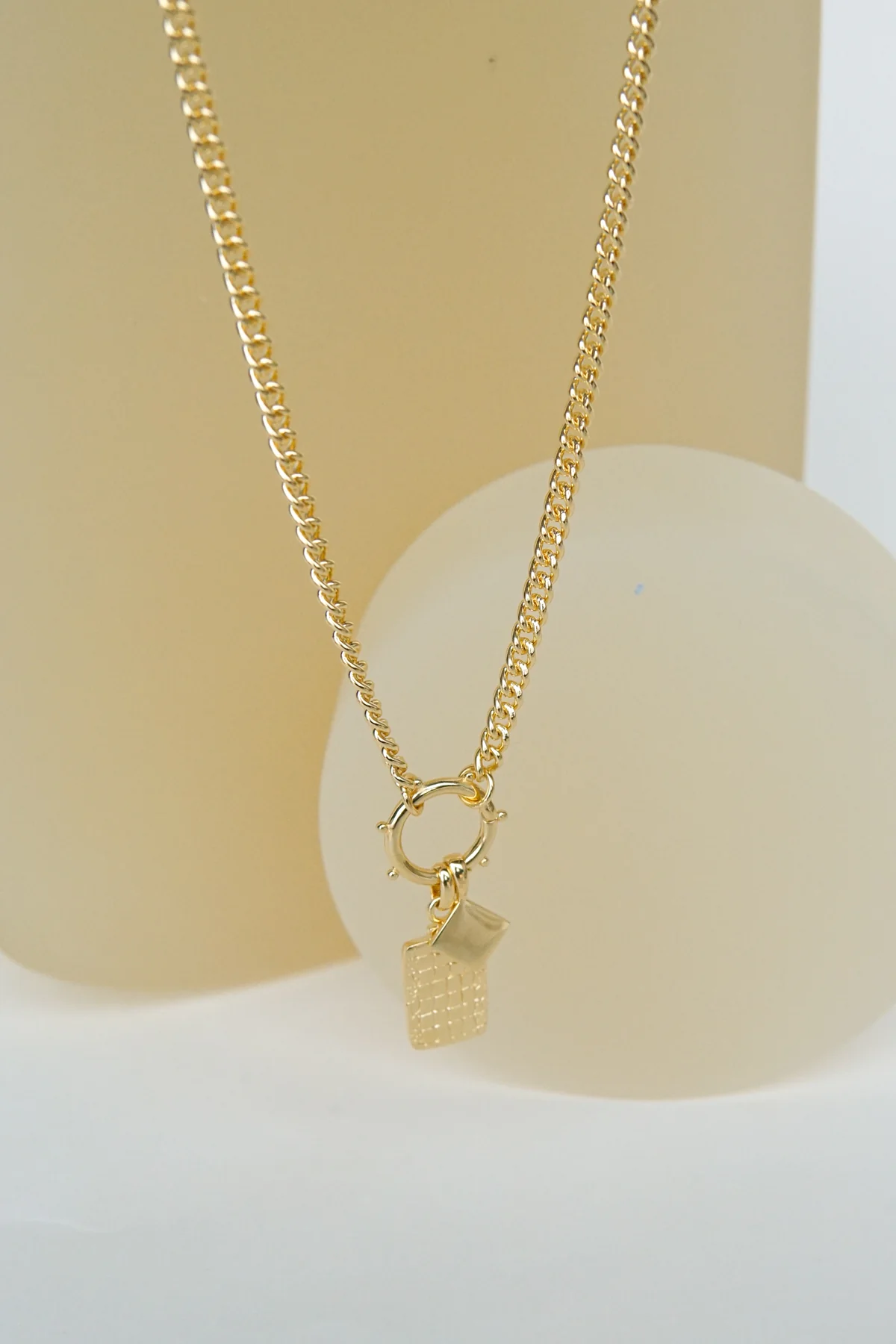 Curb clasp chain gold plated - Image 8