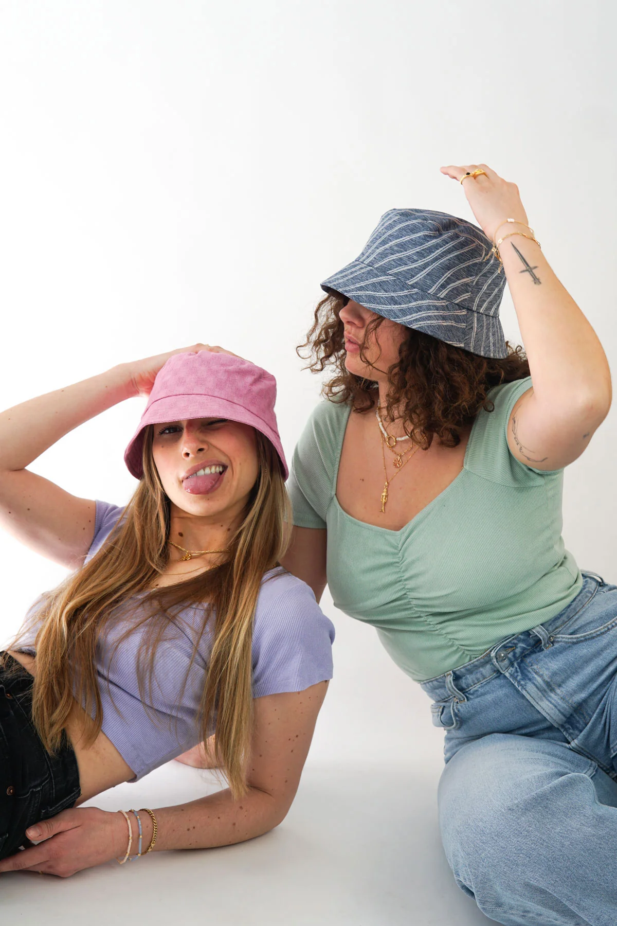 Denim striped bucket hat - Image 5