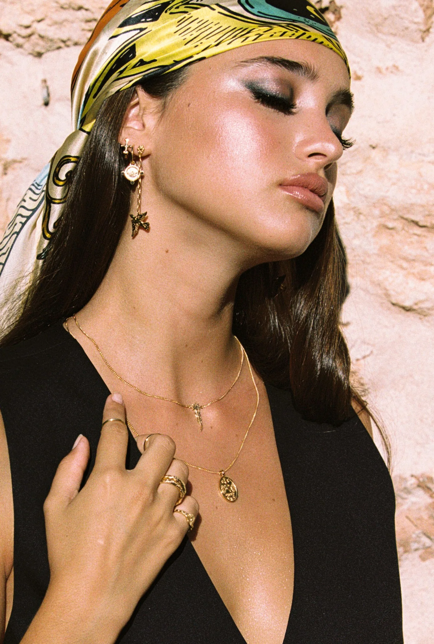 Falling star necklace gold plated - Image 3