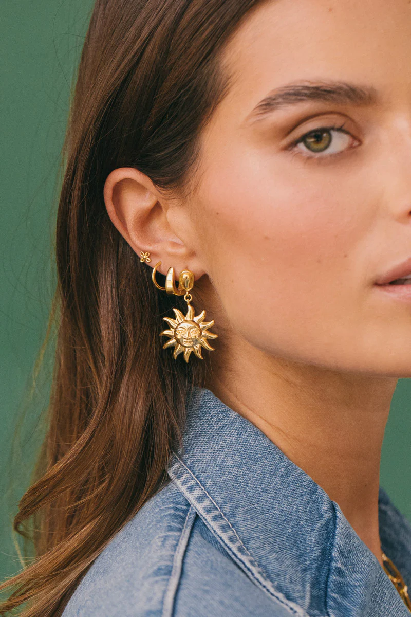 Flores Stud Gold Plated - Image 3