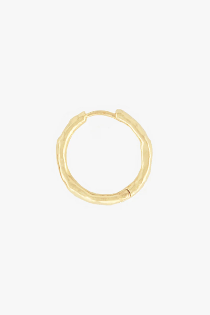Hammered Hoop Gold (20mm)