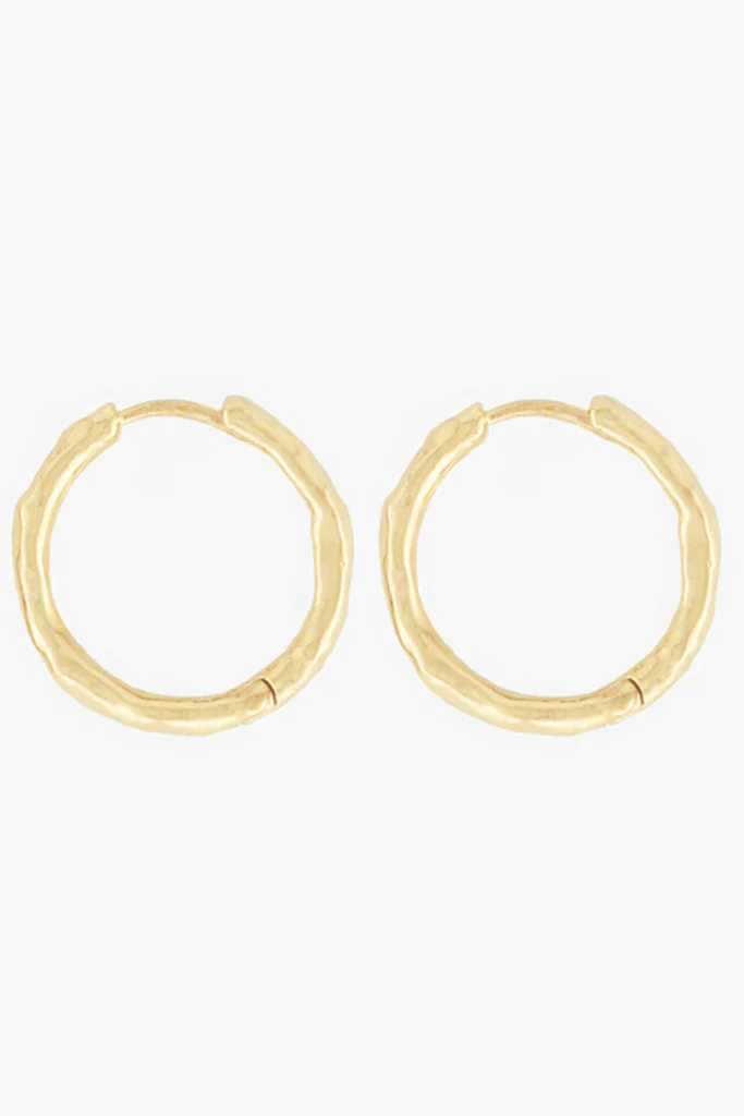 Hammered Hoop Gold (20mm) - Image 5