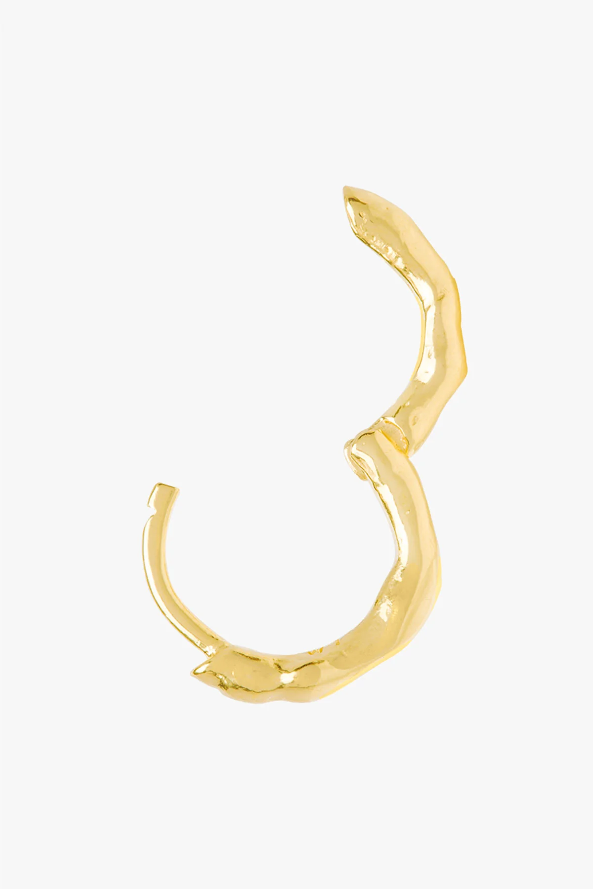 Hammered hoop gold plated large (13mm) - Image 12