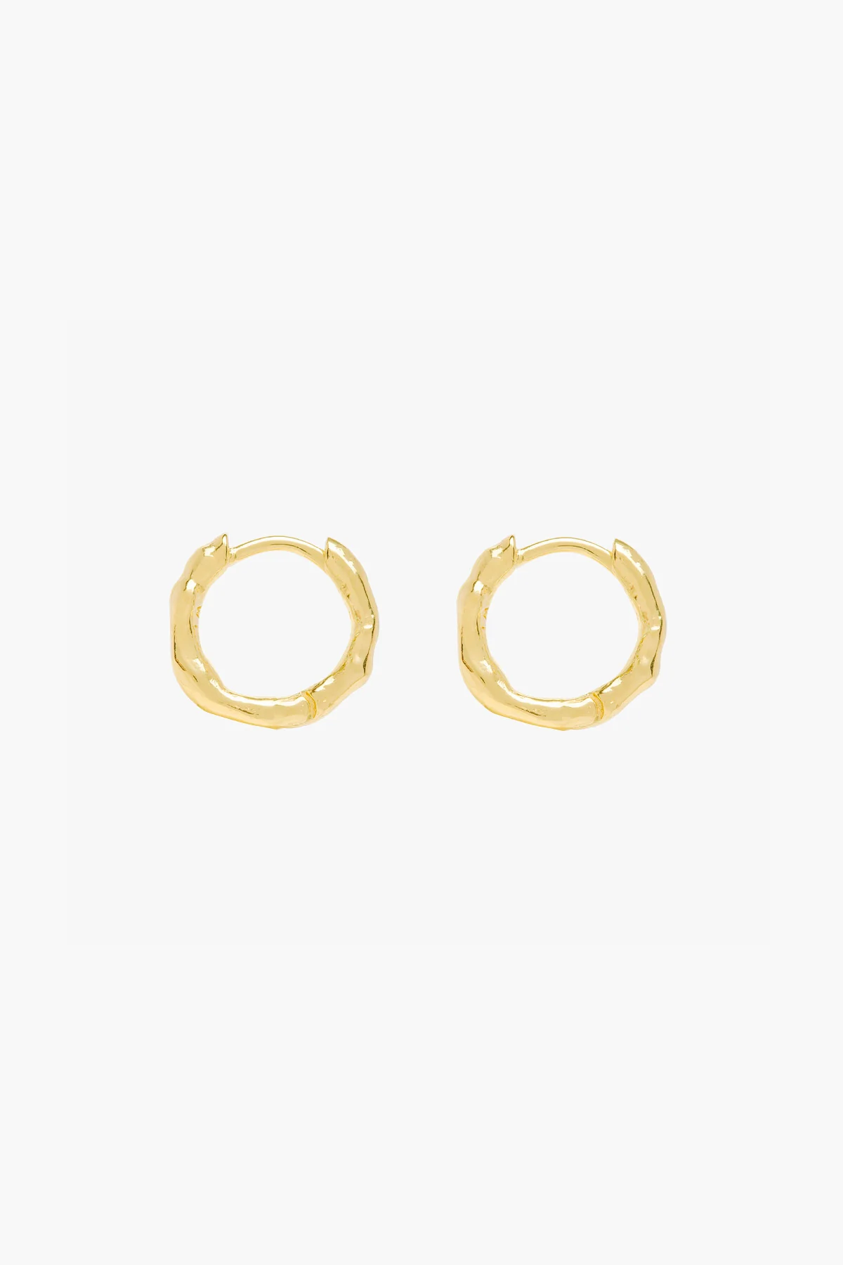 Hammered hoop gold plated large (13mm) - Image 14