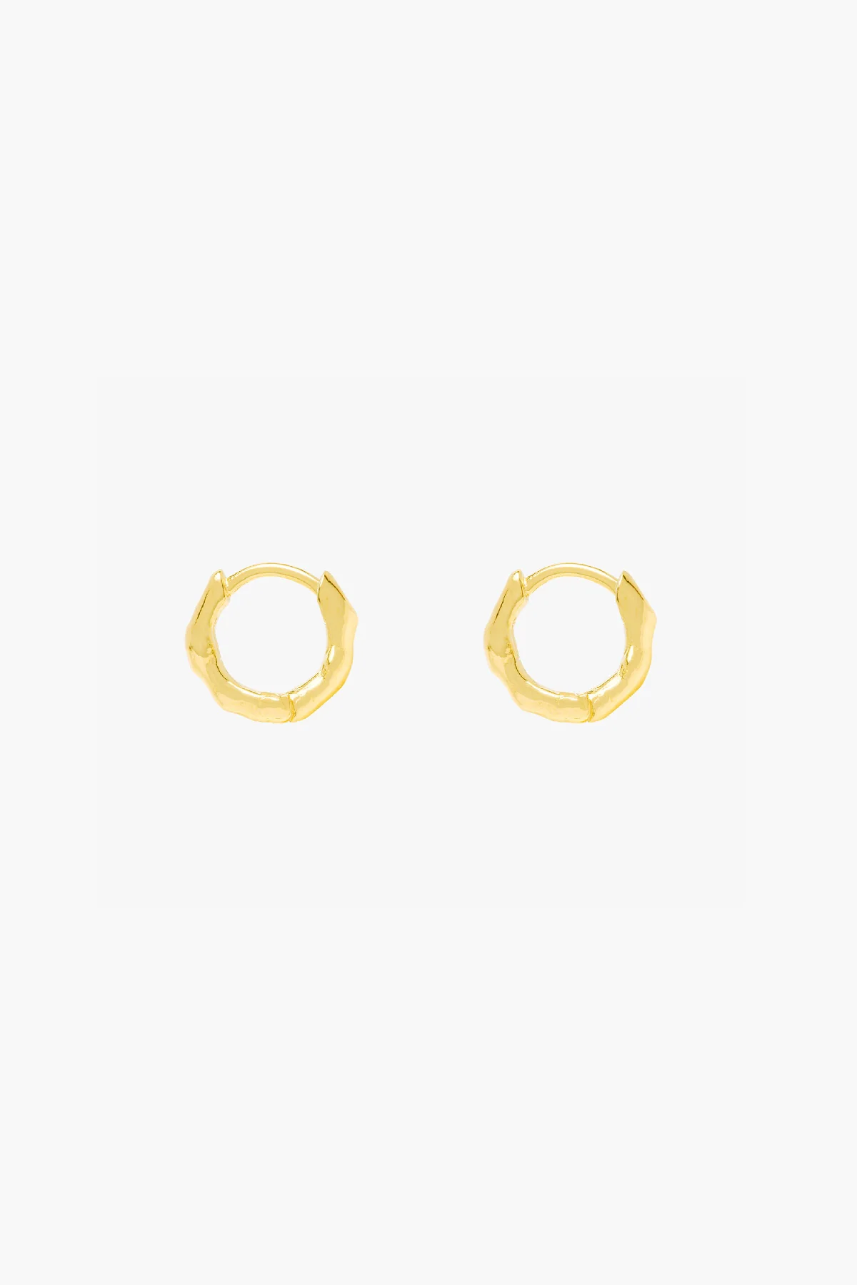Hammered hoop gold plated medium (11mm) - Image 11