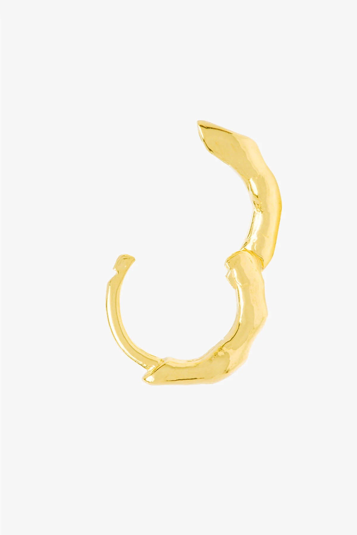 Hammered hoop gold plated medium (11mm) - Image 7