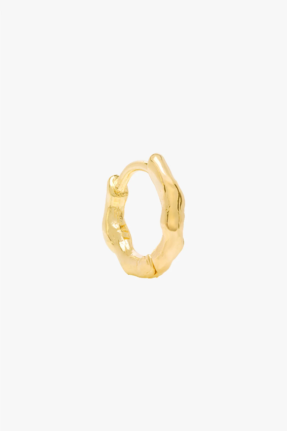 Hammered hoop gold plated medium (11mm) - Image 8