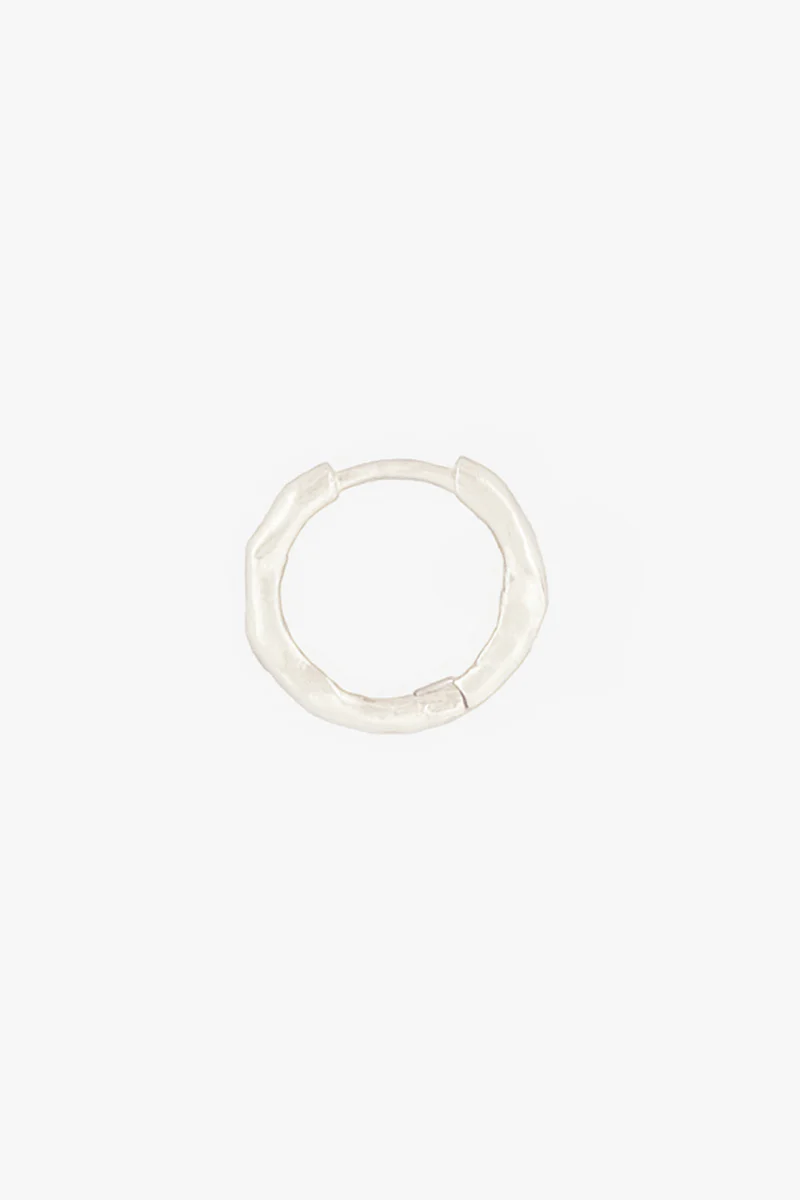 Hammered Hoop Silver (15mm)