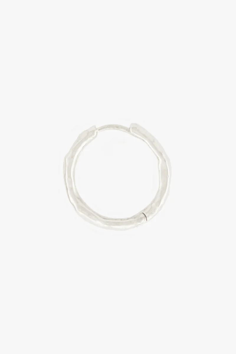 Hammered Hoop Silver (20mm)