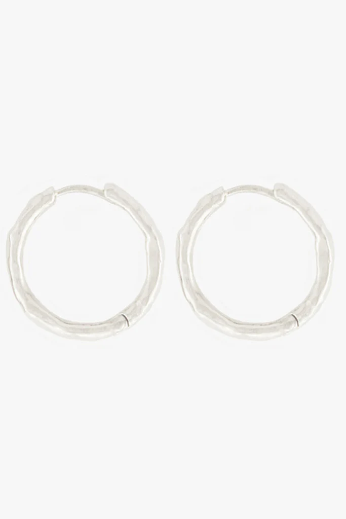Hammered Hoop Silver (20mm) - Image 5