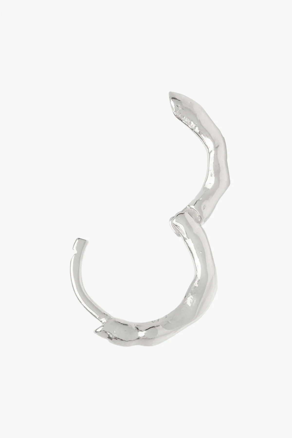 Hammered hoop silver large (13mm) - Image 7
