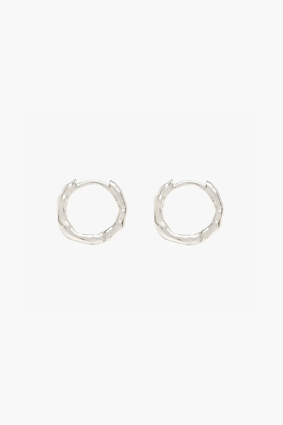 Hammered hoop silver large (13mm) - Image 8