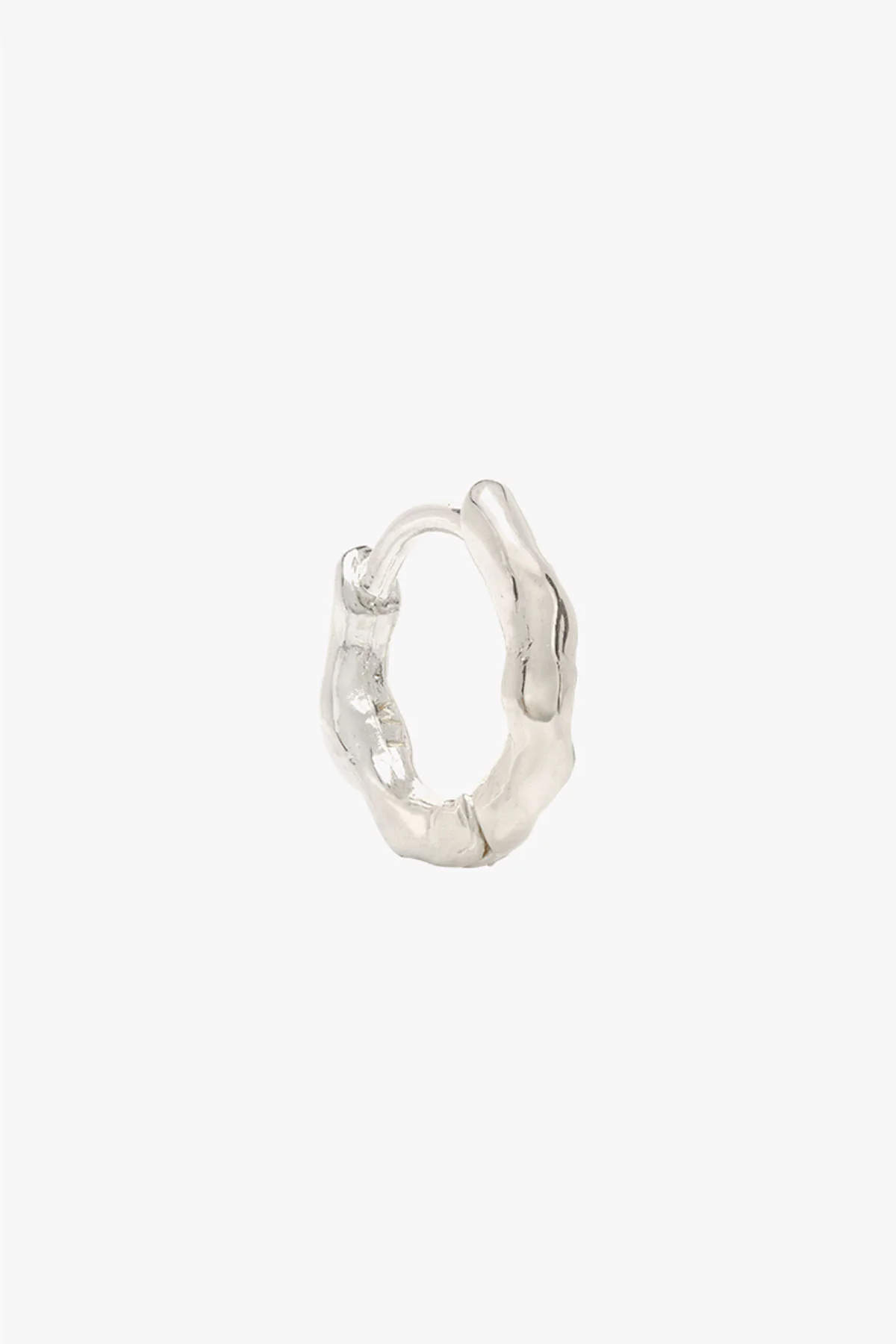 Hammered hoop silver medium (11mm) - Image 6