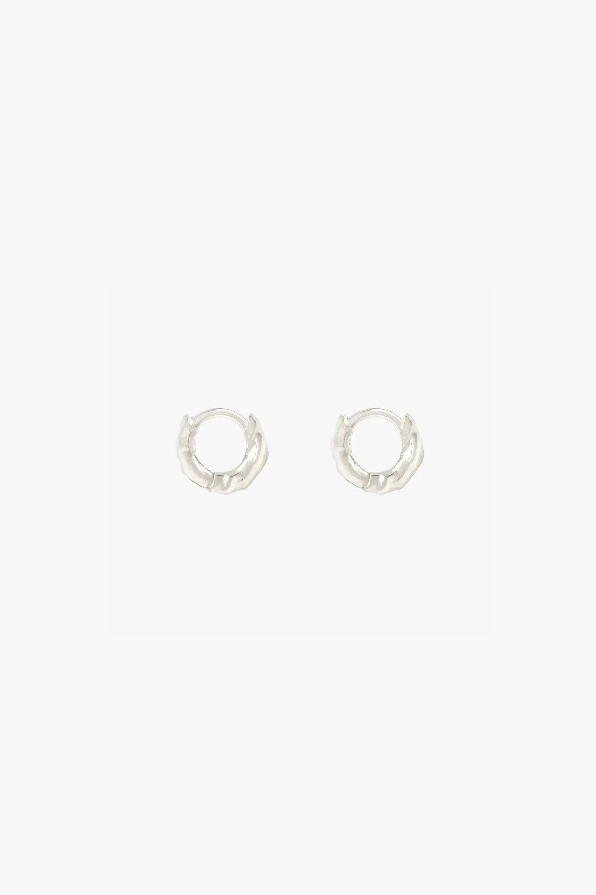 Hammered hoop silver small (9mm) - Image 10