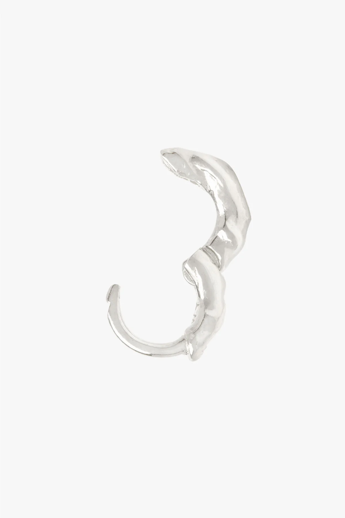 Hammered hoop silver small (9mm) - Image 8