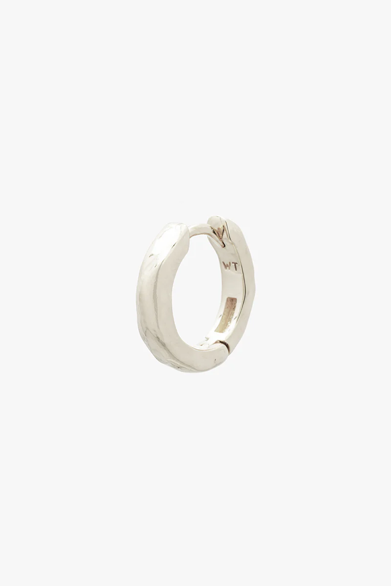 Hammered Huggie Silver (15mm) - Image 2