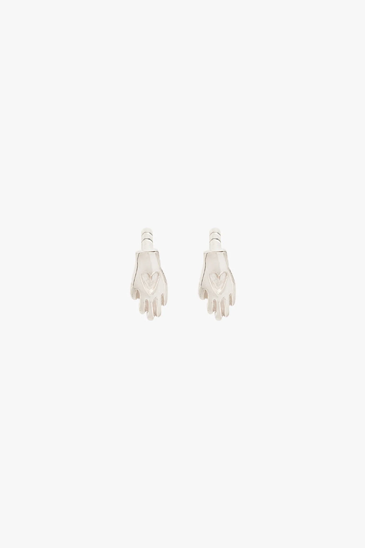 Hamsa hand stud silver - Image 3