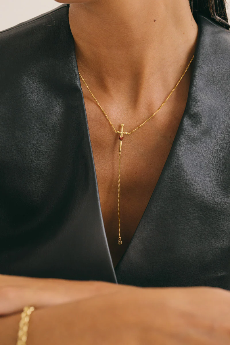 Love dagger necklace gold plated  - Image 4