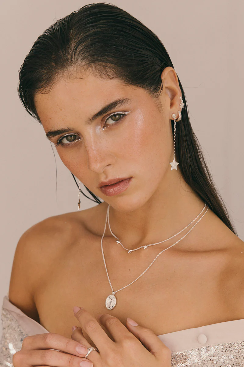 Luminous Star Drop Earring Silver - Image 3