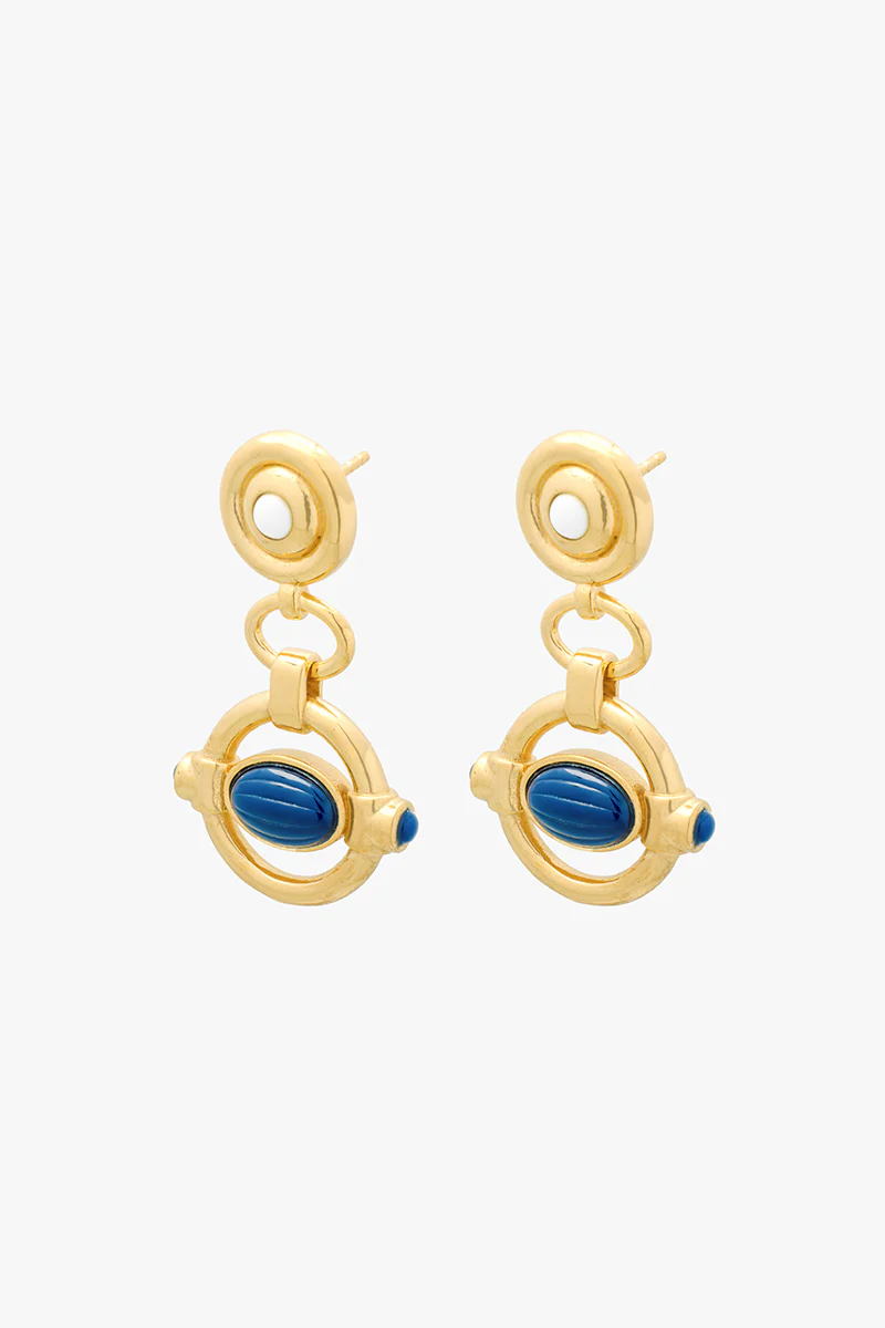 Lunar Blue Stud Gold Plated - Image 5