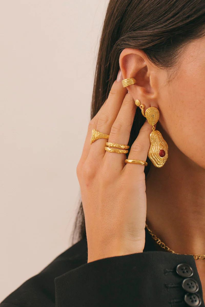 Mars Volcano Stud Gold Plated - Image 4