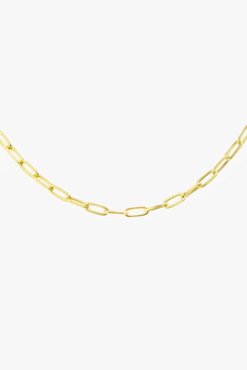 Round gold plated necklace (40cm) - Image 4