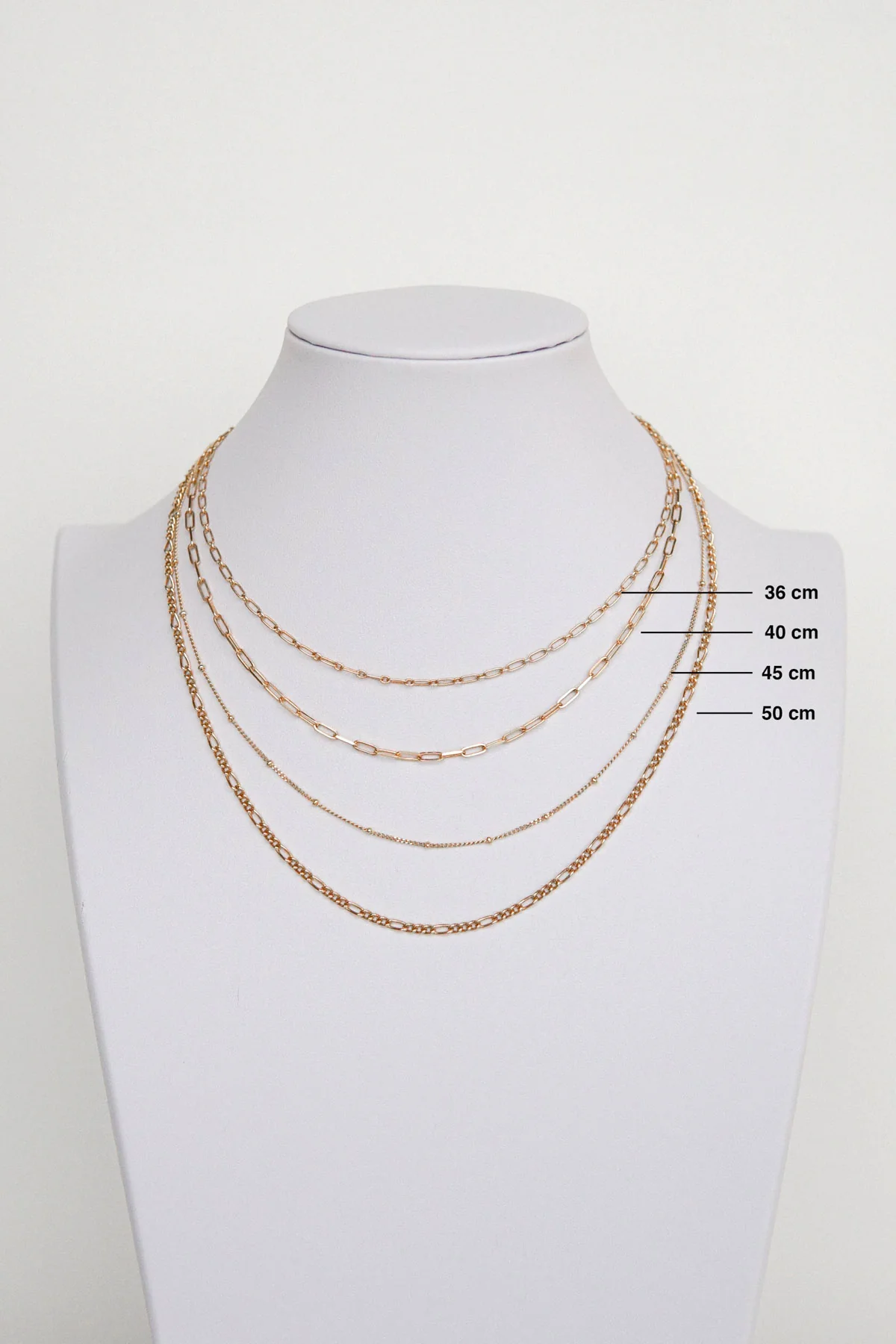 Round gold plated necklace (40cm) - Image 6