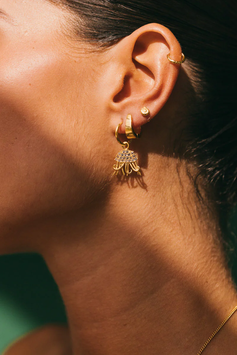 Medusa Hoop Earring Gold Plated - Image 3