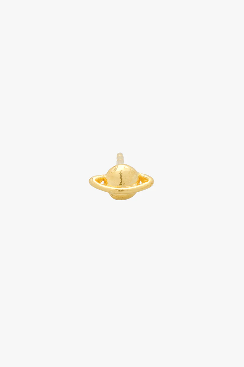 Mini Saturn Stud Gold Plated