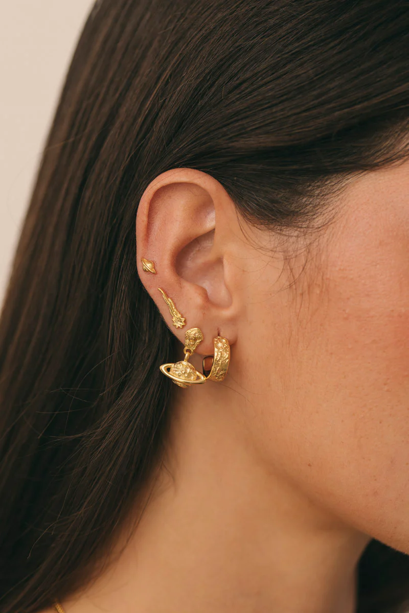 Mini Saturn Stud Gold Plated - Image 2